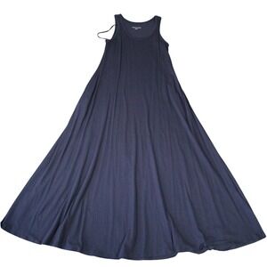Soft Surroundings Womens Maxi Tank Dress Casual Navy‎ Blue Medium